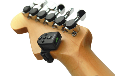 NS Micro Tuner on guitar