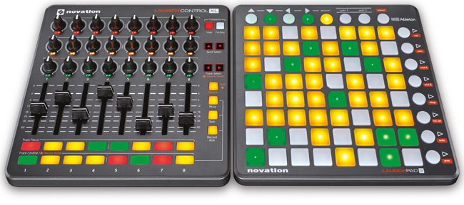 Novation_LaunchControlXL-LaunchpadS_front_elevated