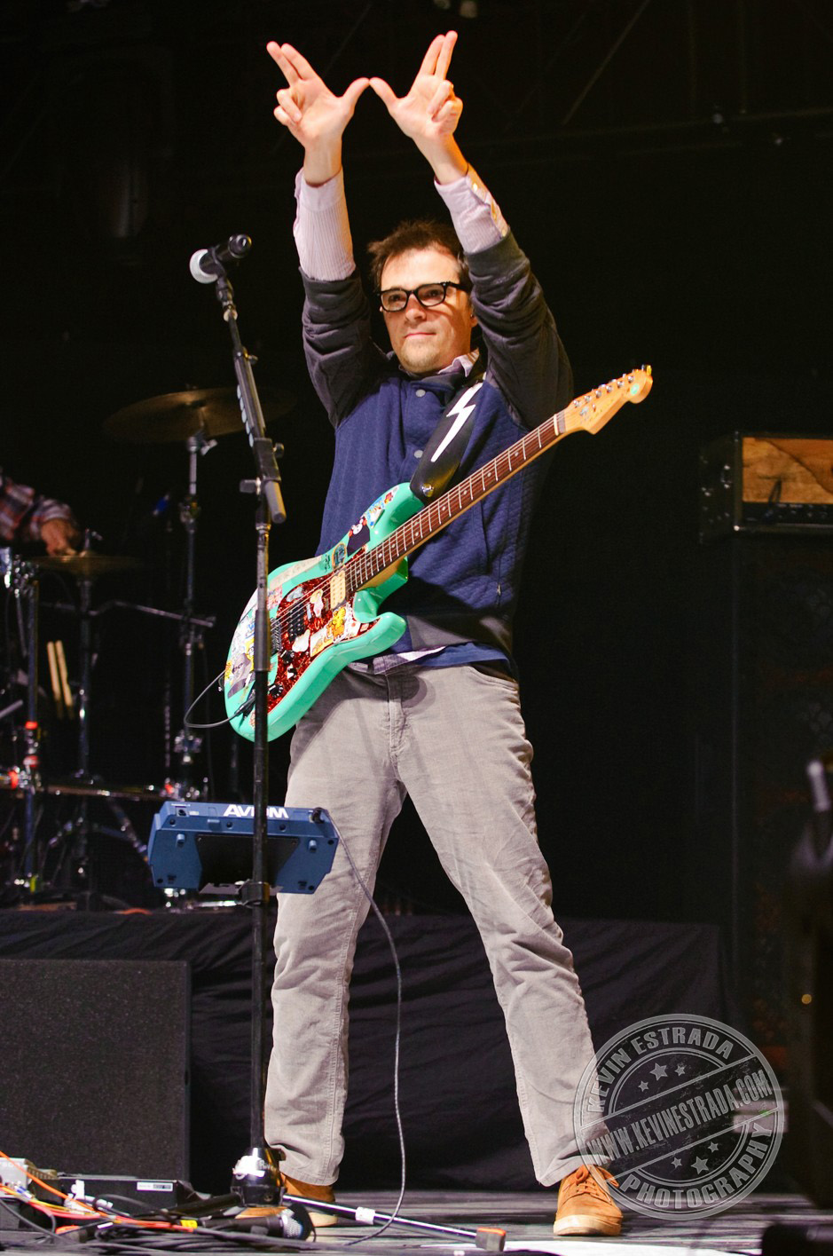 Weezer performing live at  the 25th Annual KROQ Almost Acoustic Christmas in Inglewood, CA USA