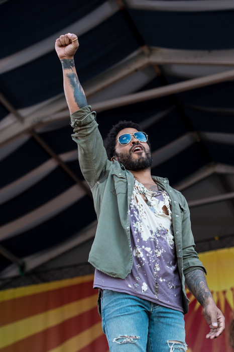 Lenny Kravitz performs at the New Orleans Jazz & Heritage Festival