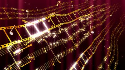 stock-footage-music-notes-score-and-film
