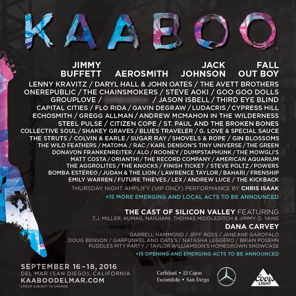 kaaboo del mar lineup 2016