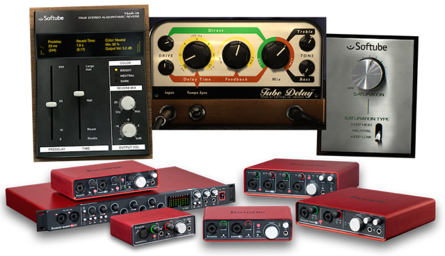 focusrite softube time and tone bundle music gear
