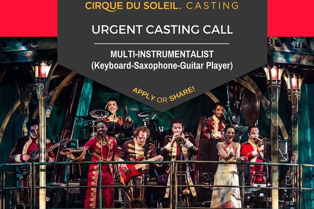 cirque du soleil seeking multi-instrumentalist for kooza