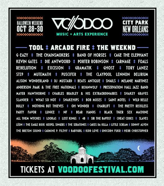 voodoo music + arts experience lineup 2016