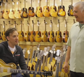 Norman Harris and Joe Bonamassa at Rare Guitars shop