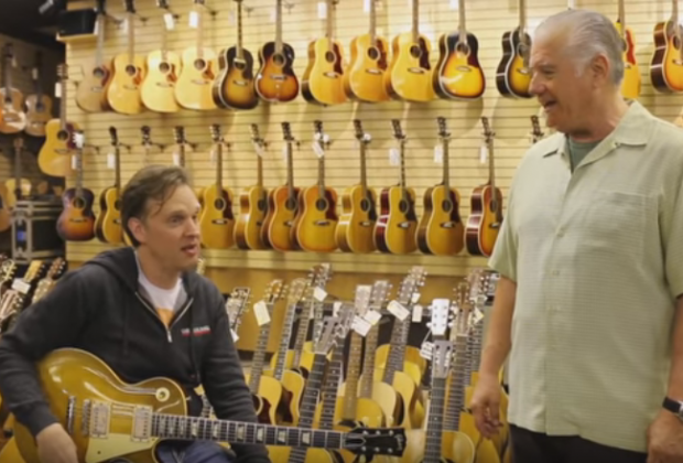 Norman Harris and Joe Bonamassa at Rare Guitars shop