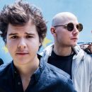 Lukas Graham receiving Breakthrough Artist Award from Music Biz