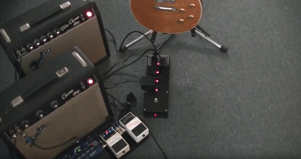 rockn stompn dual guitar amp setup with rs-4 sequencer