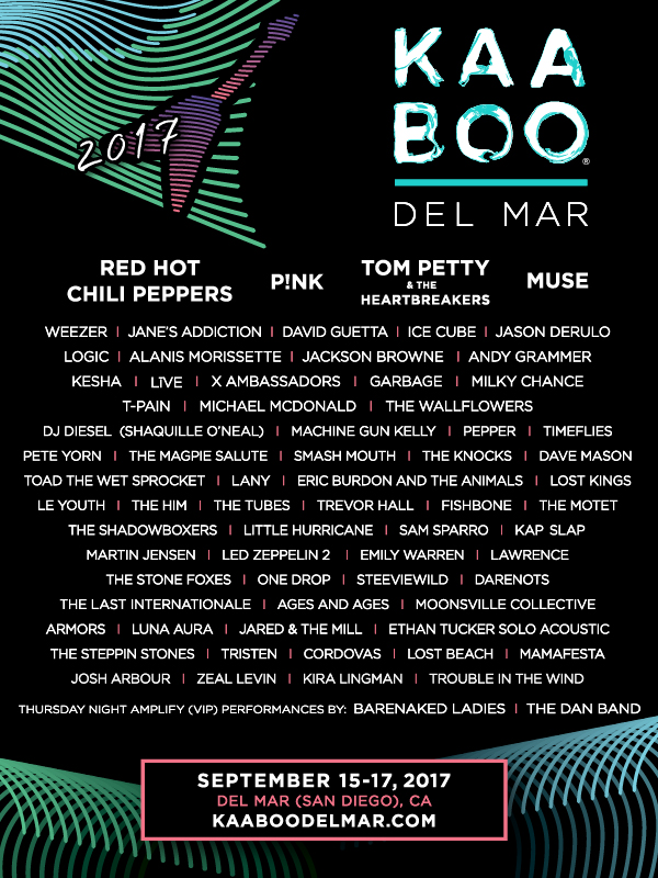 KAABOO DEL MAR lineup 2017