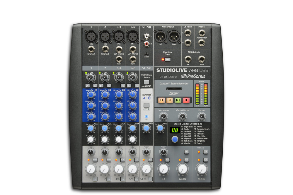 Music Gear Review: PreSonus StudioLive AR8 USB Mixer – Music 