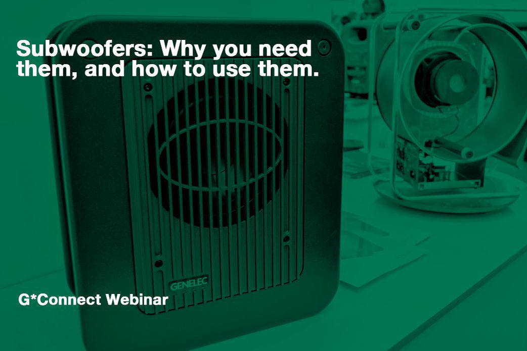 Genelec to Host Subwoofers inar on April 28