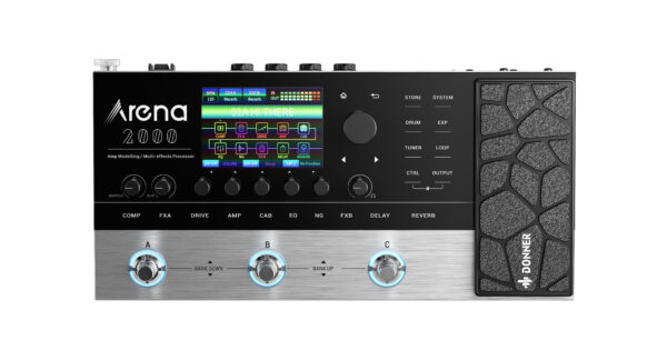 DONNER Arena 2000 マルチエフェクトプロセッサー Arena 2000 Multi-Effect Guitar Pedal AMP Modeling Processor Donner